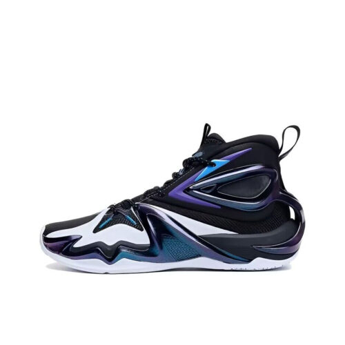 Xtep Fighting Basketball Shoes in Black/White/Purple