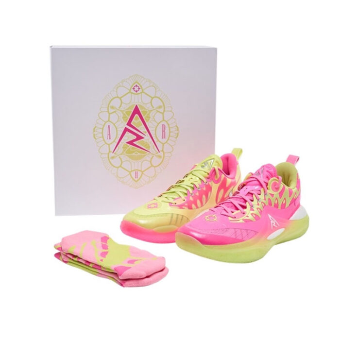 Rigorer Austin Reaves AR2 "Fusion" SE Basketball Shoes Pink/Neon Green - Image 7